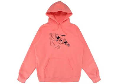 Pre-owned Supreme Men's  Lee Hooded Sweatshirt In Coral In Orange
