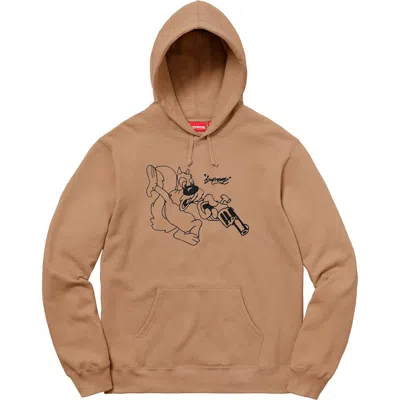 Pre-owned Supreme Men's  Lee Hooded Sweatshirt In Light Brown