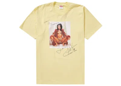 Pre-owned Supreme Men's  Lil Kim Tee Shirt In Pale Yellow