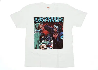 Pre-owned Supreme Men's  Liquid Swords Tee Shirt In White