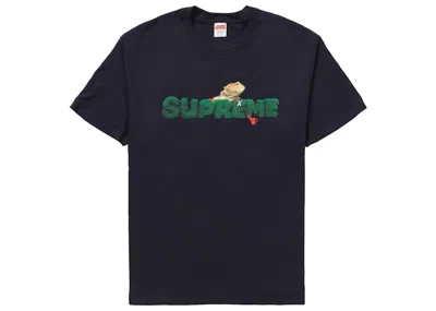 Pre-owned Supreme Men's  Lizard Tee Shirt In Navy Blue