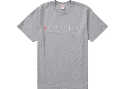 Pre-owned Supreme Men's  Location Tee Shirt In Heather Grey In Gray