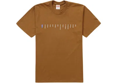 Pre-owned Supreme Men's  Location Tee Shirt In Light Brown