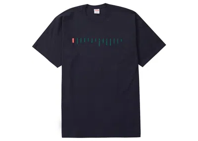 Pre-owned Supreme Men's  Location Tee Shirt In Navy Blue