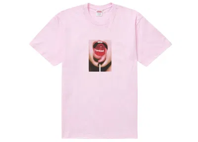 Pre-owned Supreme Men's  Lollipop Tee Shirt In Light Pink