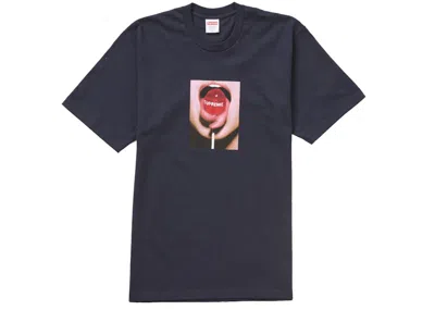 Pre-owned Supreme Men's  Lollipop Tee Shirt In Navy Blue