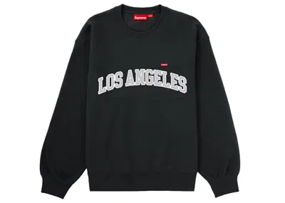Pre-owned Supreme Men's  Los Angeles Shop Small Box Crewneck Sweatshirt In Black