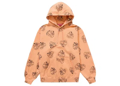 Pre-owned Supreme Men's  Love Cash Hooded Sweatshirt In Peach In Orange