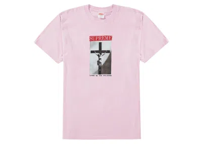 Pre-owned Supreme Men's  Loved By The Children Tee Shirt In Light Pink