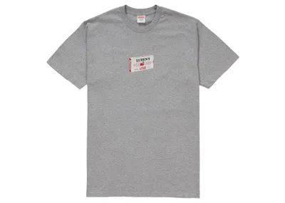 Pre-owned Supreme Men's  Luden's Tee Shirt In Heather Grey
