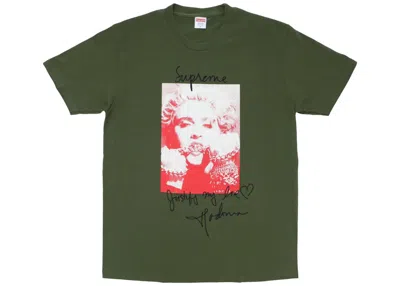 Pre-owned Supreme Men's  Madonna Tee Shirt In Olive