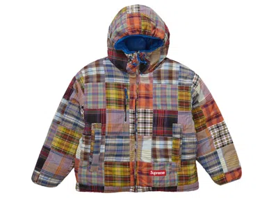Pre-owned Supreme Men's  Madras Reversible Windstopper Puffer Jacket