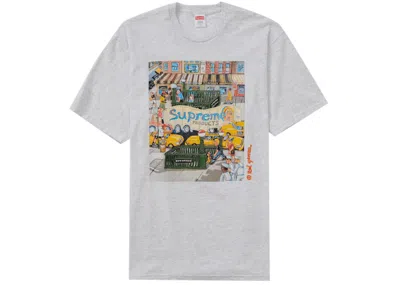 Pre-owned Supreme Men's  Manhattan Tee Shirt In Ash Grey