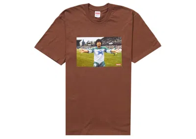 Pre-owned Supreme Men's  Maradona Tee Shirt In Brown