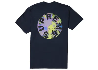 Pre-owned Supreme Men's  Marble Tee Shirt In Navy Blue