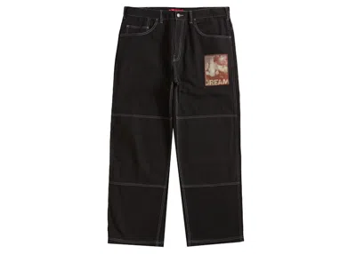 Pre-owned Supreme Men's  Mark Leckey Dream English Kid Twill Panel Pants In Black