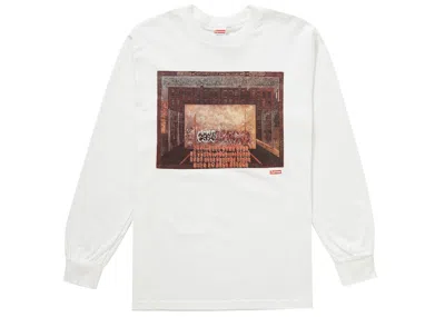 Pre-owned Supreme Men's  Martin Wong Attorney Street Long Sleeve Tee Shirt In White
