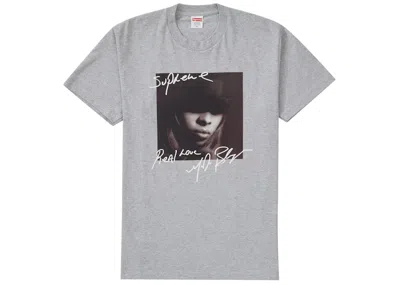 Pre-owned Supreme Men's  Mary J. Blige Tee Shirt In Heather Grey In Gray