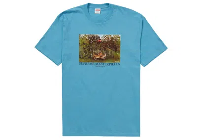 Pre-owned Supreme Men's  Masterpieces Tee Shirt In Light Slate In Gray