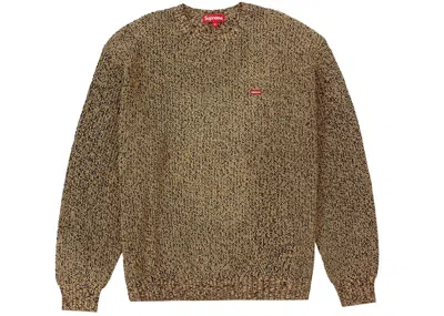 Pre-owned Supreme Men's  Mélange Rib Knit Sweater In Brown