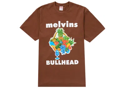 Pre-owned Supreme Men's  Melvins Bullhead Tee Shirt In Brown