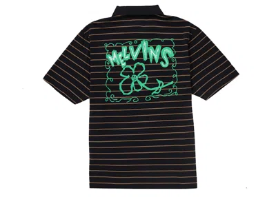Pre-owned Supreme Men's  Melvins Stripe S S Polo Shirt In Black