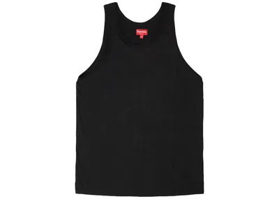 Pre-owned Supreme Men's  Mesh Stripe Tank Top In Black