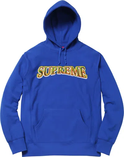 Pre-owned Supreme Men's  Metallic Arc Hooded Sweatshirt In Royal In Blue
