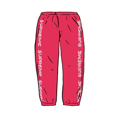 Pre-owned Supreme Men's  Metallic Rib Sweatpant In Fuschia In Pink