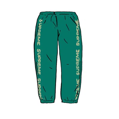 Pre-owned Supreme Men's  Metallic Rib Sweatpant In Light Pine