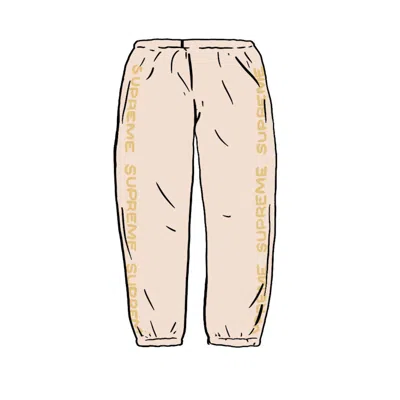 Pre-owned Supreme Men's  Metallic Rib Sweatpant In Natural