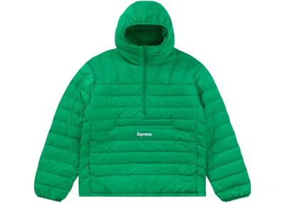 Pre-owned Supreme Men's  Micro Down Half Zip Hooded Pullover (fw22) In Green