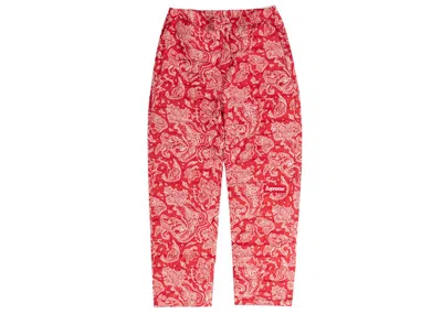 Pre-owned Supreme Men's  Micro Down Pant (fw22) In Red Paisley