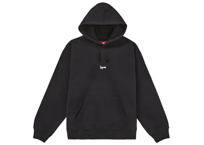 Pre-owned Supreme Men's  Micro Logo Hooded Sweatshirt (fw24) In Black