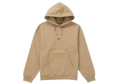 Pre-owned Supreme Men's  Micro Logo Hooded Sweatshirt (fw24) In Light Tan