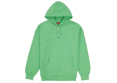 Pre-owned Supreme Men's  Micro Logo Hooded Sweatshirt In Bright Green