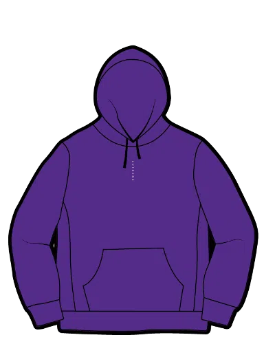 Pre-owned Supreme Men's  Micro Logo Hooded Sweatshirt In Purple