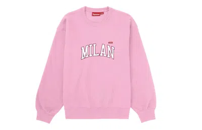 Pre-owned Supreme Men's  Milan Shop Small Box Crewneck Sweatshirt In Pink