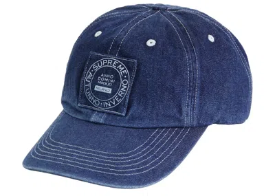 Pre-owned Supreme Men's  Milano Patch 6panel In Denim In Blue