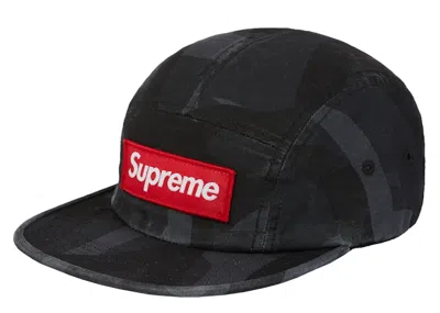 Pre-owned Supreme Men's  Military Camp Cap (fw19) In Black Tribal Camo