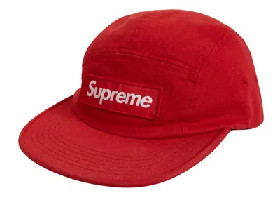 Pre-owned Supreme Men's  Military Camp Cap (ss19) In Red