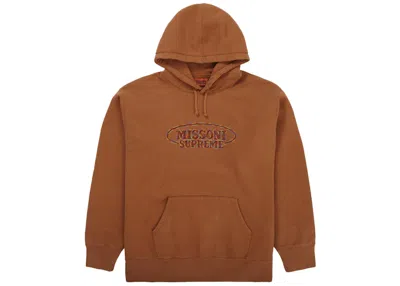 Pre-owned Supreme Men's  Missoni Hooded Sweatshirt In Brown