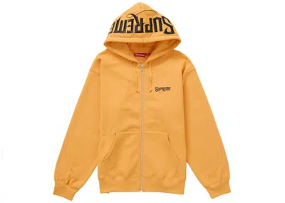 Pre-owned Supreme Men's  Mister Cartoon Zip Up Hooded Sweatshirt In Tangerine In Orange