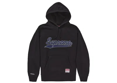 Pre-owned Supreme Men's  Mitchell & Ness Ncaa Hooded Sweatshirt In Black