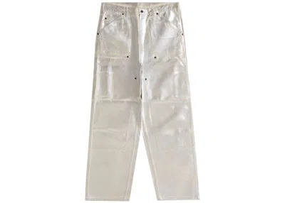Pre-owned Supreme Men's  Mm6 Maison Margiela Foil Double Knee Painter Pant In Natural