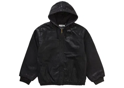 Pre-owned Supreme Men's  Mm6 Maison Margiela Foil Hooded Work Jacket In Black