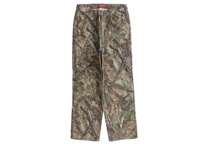 Pre-owned Supreme Men's  Moleskin Double Knee Painter Pant (fw23) In Camo