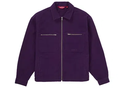 Pre-owned Supreme Men's  Moleskin Work Jacket (ss25) In Purple