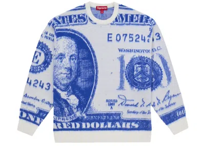 Pre-owned Supreme Men's  Money Sweater In White