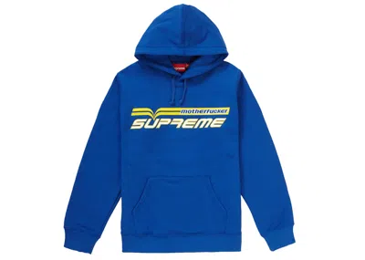 Pre-owned Supreme Men's  Motherfucker Hooded Sweatshirt In Royal In Blue